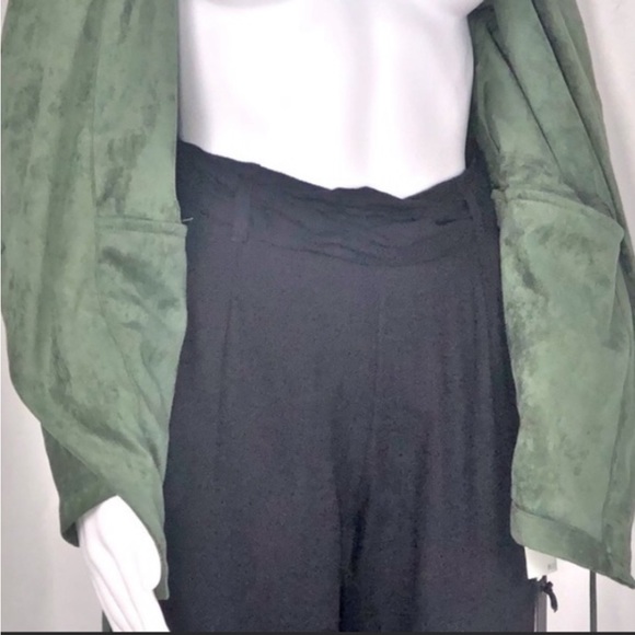 Blank NYC Sage Vegan Suedes Waterfall Lapel Drawstring Front Closure Jacket SzS - Picture 12 of 16